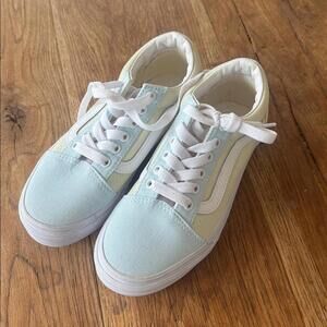 Vans Old Skool Pastel Color Block Vans in Dusty Blue Green Yellow youth size 2